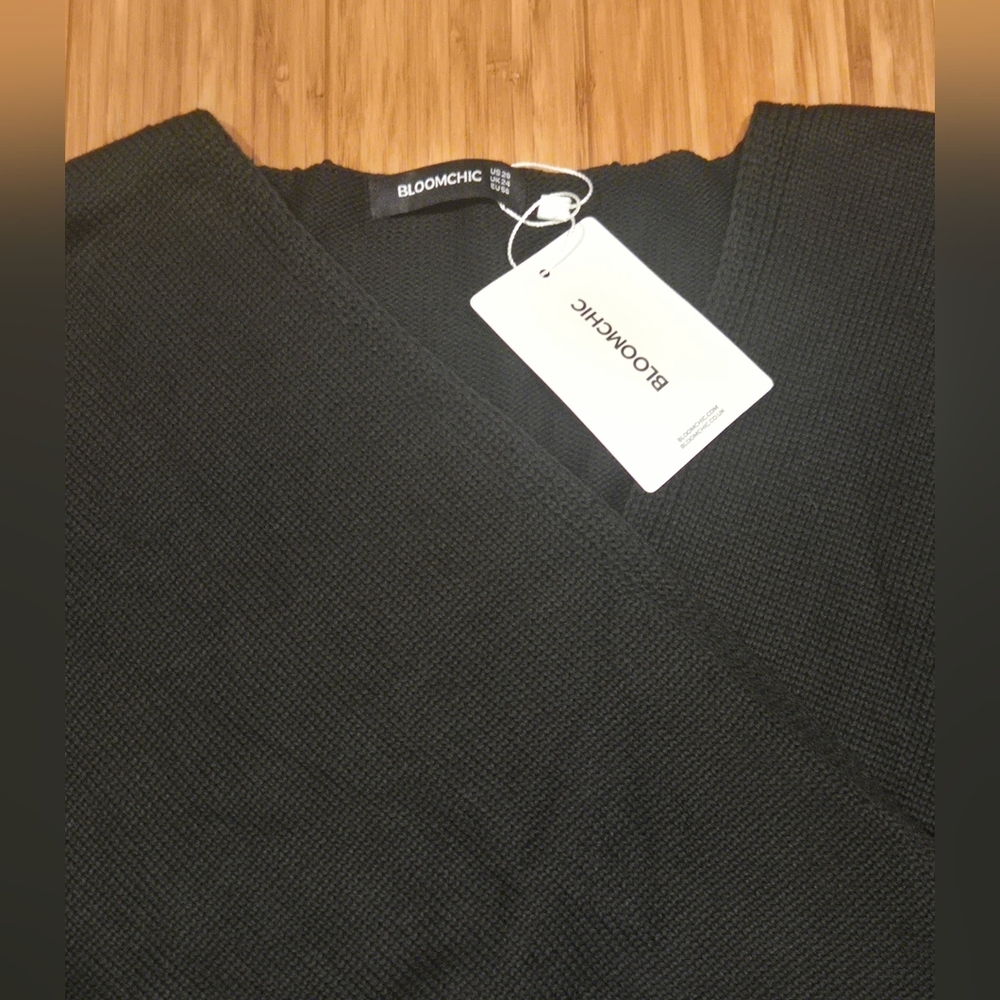NWT Bloomchic Black Oversized Ribbed Sweater - Picture 4 of 8